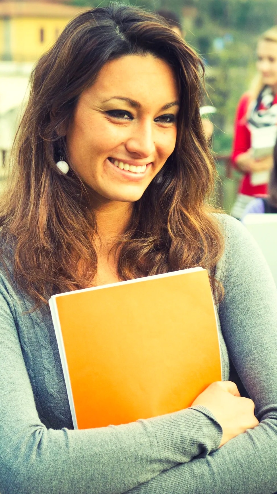 Confident college student on campus